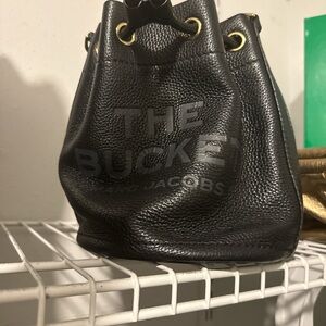 Marc Jacobs Black Leather Bucket Bag